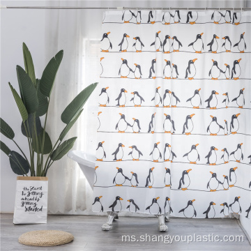 Peva Shower Curtain Custom Custom Dicated Penguin